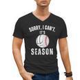Sorry I Can't It's Volleyball Baseball Season Mom Of Both Men's V-Neck T-Shirt Sorry I Can't It's Volleyball Baseball Season Mom Of Both Men's V-Neck T-Shirt