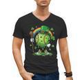 St Patricks Day Baseball Leprechaun Rainbow Green Baseball Men's V-Neck T-Shirt St Patricks Day Baseball Leprechaun Rainbow Green Baseball Men's V-Neck T-Shirt