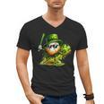 St Patrick’s Day Baseball Shamrock Player Men's V-Neck T-Shirt St Patrick’s Day Baseball Shamrock Player Men's V-Neck T-Shirt