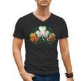 St Patricks Day Shamrock Sports Baseball Basketball Football Men's V-Neck T-Shirt St Patricks Day Shamrock Sports Baseball Basketball Football Men's V-Neck T-Shirt
