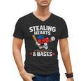 Stealing Hearts & Bases Valentine’s Day Baseball Love Men's V-Neck T-Shirt Stealing Hearts & Bases Valentine’s Day Baseball Love Men's V-Neck T-Shirt