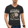 That's My Grandson Out There Jersey Number 56 Baseball Men's V-Neck T-Shirt