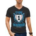 Type 1 Warrior Diabetes Awareness Baseball Enthusiasts Men's V-Neck T-Shirt Type 1 Warrior Diabetes Awareness Baseball Enthusiasts Men's V-Neck T-Shirt