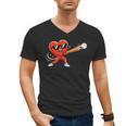 Valentine Baseball Heart Sport Valentines Day Men Boys Kids Men's V-Neck T-Shirt