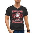 Valentine My Heart Belongs Baseball Lover Boy Men Men's V-Neck T-Shirt