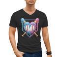 Valentines Baseball Heart Dripping Ice Cream Gen Z Alpha Men's V-Neck T-Shirt