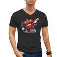 Valentines Day Baseball Dabbing Red Heart Love Boys Men's V-Neck T-Shirt Valentines Day Baseball Dabbing Red Heart Love Boys Men's V-Neck T-Shirt