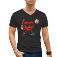 Valentines Day Baseball Red Heart Love Boys Kids Tee Men's V-Neck T-Shirt Valentines Day Baseball Red Heart Love Boys Kids Tee Men's V-Neck T-Shirt