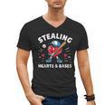 Valentines Day Baseball Stealing Hearts Bases Boys Kids Men Men's V-Neck T-Shirt Valentines Day Baseball Stealing Hearts Bases Boys Kids Men Men's V-Neck T-Shirt
