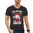 Valentines Day Six Seven Bruh 6 7 Meme Baseball Drip Boys Men's V-Neck T-Shirt Valentines Day Six Seven Bruh 6 7 Meme Baseball Drip Boys Men's V-Neck T-Shirt