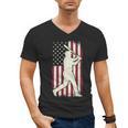 Vintage American Flag Baseball Batter Patriotic Home Run Men's V-Neck T-Shirt Vintage American Flag Baseball Batter Patriotic Home Run Men's V-Neck T-Shirt