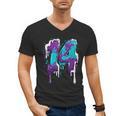 Vintage Baseball 14 Number Men's V-Neck T-Shirt Vintage Baseball 14 Number Men's V-Neck T-Shirt