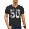 Vintage Baseball Number 50 Jersey Player Uniform Men's V-Neck T-Shirt Vintage Baseball Number 50 Jersey Player Uniform Men's V-Neck T-Shirt