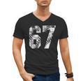 Vintage Baseball Number 67 Jersey Player Uniform Men's V-Neck T-Shirt Vintage Baseball Number 67 Jersey Player Uniform Men's V-Neck T-Shirt