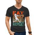 Women's Eat Sleep Baseball Repeat Vintage Player Sport Lover Retro Men's V-Neck T-Shirt