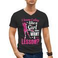 Women's Play Like A Girl Softball Baseball Girls Men's V-Neck T-Shirt Women's Play Like A Girl Softball Baseball Girls Men's V-Neck T-Shirt