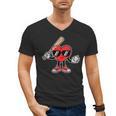 Women's Valentines Day Heart Baseball Player Sports Boys Kids Men Men's V-Neck T-Shirt
