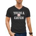 You'Re A Catch Baseball Pun Heart Kids Boys Valentines Men's V-Neck T-Shirt You'Re A Catch Baseball Pun Heart Kids Boys Valentines Men's V-Neck T-Shirt