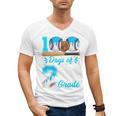 100 Days Of 2nd Grade Baseball 100th Day Of School Boys Kids Men's V-Neck T-Shirt 100 Days Of 2nd Grade Baseball 100th Day Of School Boys Kids Men's V-Neck T-Shirt
