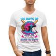 100 Days Of 3rd Grade Baseball 100th Day Of School Boys Kids Men's V-Neck T-Shirt 100 Days Of 3rd Grade Baseball 100th Day Of School Boys Kids Men's V-Neck T-Shirt