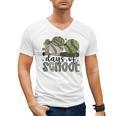 100 Days Of School Baseball Camo Cap Kids Boys 100th Day Men's V-Neck T-Shirt
