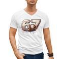 6 7 Six Seven American Baseball Graphic Men's V-Neck T-Shirt 6 7 Six Seven American Baseball Graphic Men's V-Neck T-Shirt