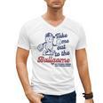 Take Me Out To The Ball Game Retro Peanuts Baseball Sports Men's V-Neck T-Shirt