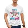 Baseball 10 Year Old Ice Cream Drip 10th Bday Double Digits Men's V-Neck T-Shirt Baseball 10 Year Old Ice Cream Drip 10th Bday Double Digits Men's V-Neck T-Shirt