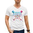 Baseball 50 Year Old Ice Cream Drip 50th Birthday Number 50 Men's V-Neck T-Shirt Baseball 50 Year Old Ice Cream Drip 50th Birthday Number 50 Men's V-Neck T-Shirt