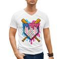 Baseball Boys Ice Cream Drip Baseball Men's V-Neck T-Shirt Baseball Boys Ice Cream Drip Baseball Men's V-Neck T-Shirt