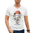 Baseball Christmas Ball Hat Snow Winter Premium Tri-Blend Men's V-Neck T-Shirt