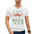 Baseball Christmas Ugly Sweater Santa Sport Men Kids Men's V-Neck T-Shirt