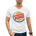 Baseball Dinger King Logo For Home Run Players And Fan Men's V-Neck T-Shirt Baseball Dinger King Logo For Home Run Players And Fan Men's V-Neck T-Shirt