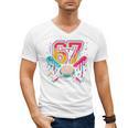 Baseball Drip 6 7 Number 67 Six Seven Meme Boys Kids Men's V-Neck T-Shirt Baseball Drip 6 7 Number 67 Six Seven Meme Boys Kids Men's V-Neck T-Shirt