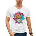 Baseball Drip Jersey Number 67 For Players & 67th Birthday Premium Tri-Blend Men's V-Neck T-Shirt Baseball Drip Jersey Number 67 For Players & 67th Birthday Premium Tri-Blend Men's V-Neck T-Shirt