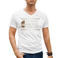 Baseball Hit Hard Run Fast Turn Left Men Boys Men's V-Neck T-Shirt