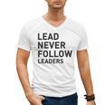 Baseball Lead Never Follow Leaders Team Captain Leadership Premium Tri-Blend Men's V-Neck T-Shirt