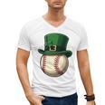 Baseball Leprechaun Hat Saint Patrick Retro Men's V-Neck T-Shirt Baseball Leprechaun Hat Saint Patrick Retro Men's V-Neck T-Shirt