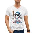 Baseball Lifestyle Apparel Youth Baseball Ice Cream Drip Men's V-Neck T-Shirt Baseball Lifestyle Apparel Youth Baseball Ice Cream Drip Men's V-Neck T-Shirt