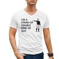Baseball Pun Saying I'm a Stand Up Double Type Of Guy Men's V-Neck T-Shirt