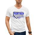 Blue Panther Baseball Home Plate Game Day Mascot Panther Men's V-Neck T-Shirt Blue Panther Baseball Home Plate Game Day Mascot Panther Men's V-Neck T-Shirt