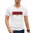This Boy Runs On Jesus And Baseball Christian Baseball Men's V-Neck T-Shirt This Boy Runs On Jesus And Baseball Christian Baseball Men's V-Neck T-Shirt