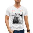 Capybara Love Valentines Day Cute Animal Hearts Raglan Baseball Tee Men's V-Neck T-Shirt Capybara Love Valentines Day Cute Animal Hearts Raglan Baseball Tee Men's V-Neck T-Shirt