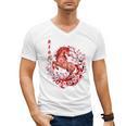 Chinese New Year 2026 Year Of The Horse Raglan Baseball Tee Men's V-Neck T-Shirt