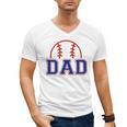 Dad Of Rookie 1st Birthday Baseball Boy Family Matching Men's V-Neck T-Shirt
