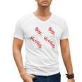 Distressed Baseball Number 44 Jersey Uniform Player Fan Men's V-Neck T-Shirt Distressed Baseball Number 44 Jersey Uniform Player Fan Men's V-Neck T-Shirt