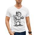 Frog Basketbal Men Women Grumpy Frog Playing Baseball Men's V-Neck T-Shirt Frog Basketbal Men Women Grumpy Frog Playing Baseball Men's V-Neck T-Shirt