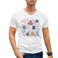 Game Day Baseball Lover Coquette Bow Girl Women Kid Mom Mama Men's V-Neck T-Shirt Game Day Baseball Lover Coquette Bow Girl Women Kid Mom Mama Men's V-Neck T-Shirt