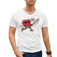 Heart Valentines Day Baseball Men Boys Kids Teens Men's V-Neck T-Shirt Heart Valentines Day Baseball Men Boys Kids Teens Men's V-Neck T-Shirt