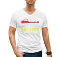 Hit Hard Run Fast Turn Left Baseball Quote Fan Coach Premium Tri-Blend Men's V-Neck T-Shirt Hit Hard Run Fast Turn Left Baseball Quote Fan Coach Premium Tri-Blend Men's V-Neck T-Shirt